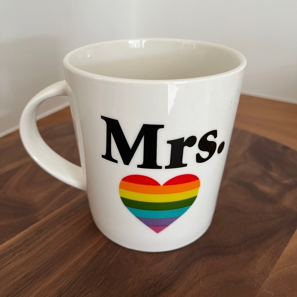 PFALTZGRAFF Rainbow Heart Mrs. Mug Pride Morning Coffee Tea Kitchenware